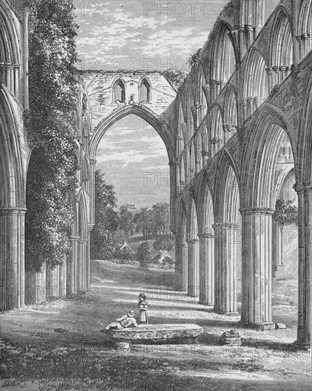 'Choir, looking North', Rievaulx Abbey, c1880, (1897). Artist: Alexander Francis Lydon.