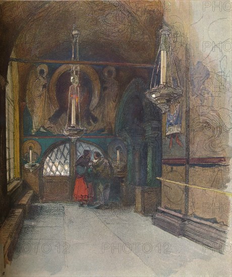 'Interior of the Cathedral of the Annunciation, Moscow', c1900, (1905). Artist: Georges Kossiakoff.