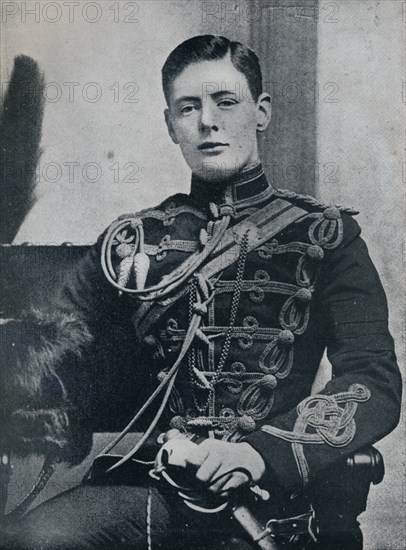 'Soon he was a dashing subaltern in the 4th Hussars', 1895, (1945). Artist: Unknown.