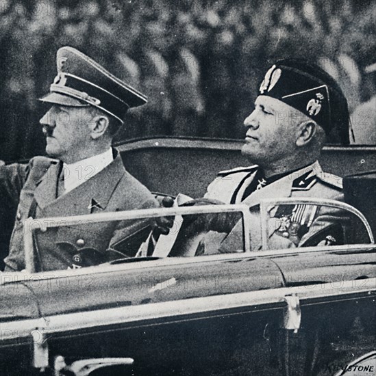 'Europe was dominated by two political thugs of the Continent', c1937, (1945). Artist: Unknown.