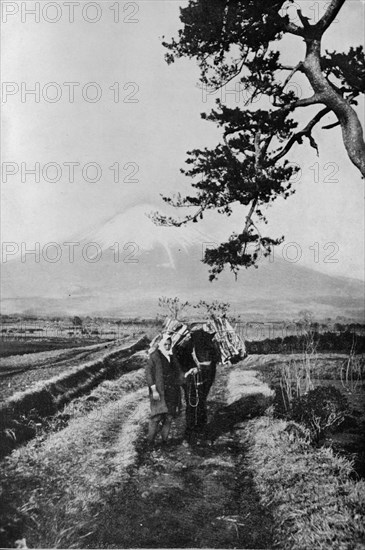 'Peasants of the region of Fuji not by name but merely as O Yama, the Honourable Mountain, c1900, Artist: Julian Leonard Street.