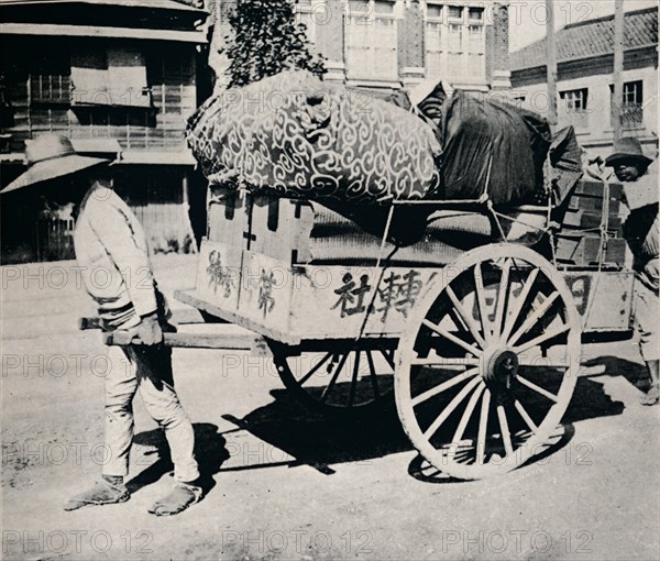 'The Japanese are not slave to possessions. Most can move house by hand-cart', c1900, (1921). Artist: Julian Leonard Street.