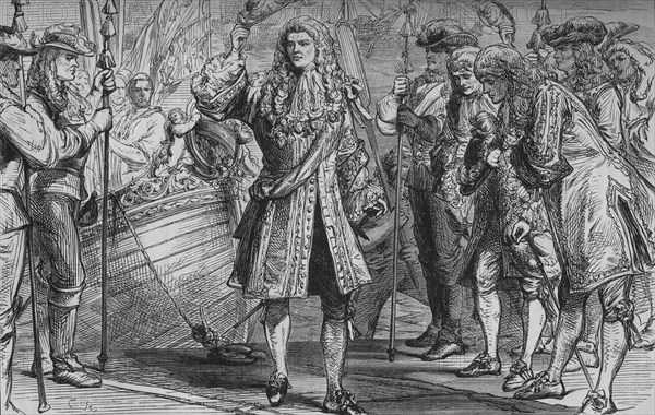 'King James II. Landing at Kinsale', 12 March 1689, (c1880). Artist: Unknown.