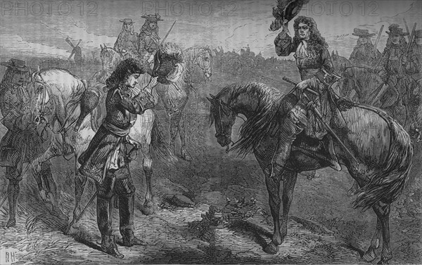 'Meeting of William III. and the Duke of Berwick', c1694, (c1880). Artist: Unknown.