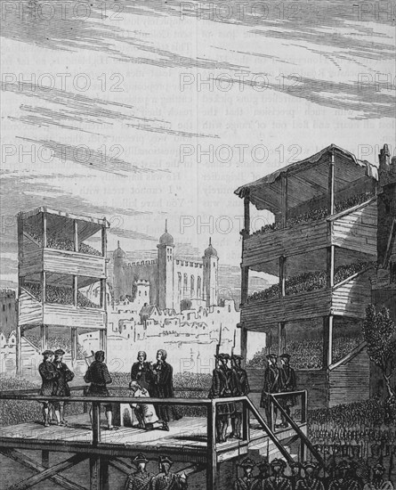 'Execution of Lord Derwentwater on Tower Hill (From an Old Print)', 24 February 1716, (c1880). Artist: Unknown.