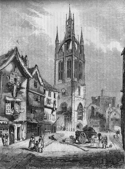 'St. Nicholas Church, Newcastle-upon-Tyne', 1845. Artist: John Jackson.