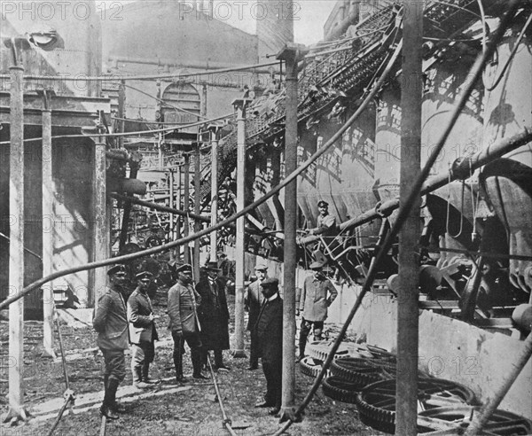 'A factory wrecked by the Russians to prevent its being any use to the Germans', 1915. Artist: Unknown.