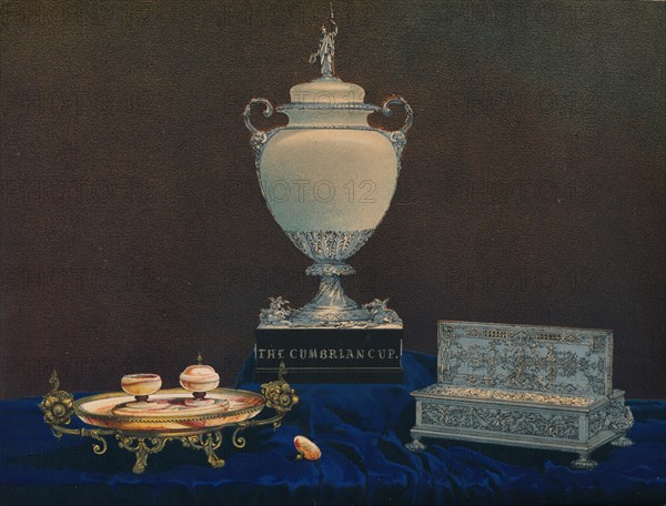 'Vase and Inkstands', 1863.  Artist: Robert Dudley.