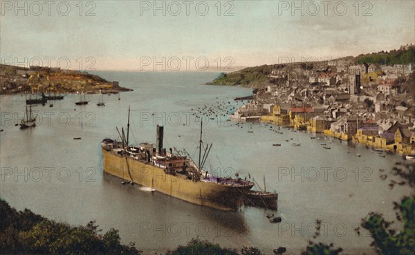 'Fowey from Hall Walk', c1930. Artist: Unknown.