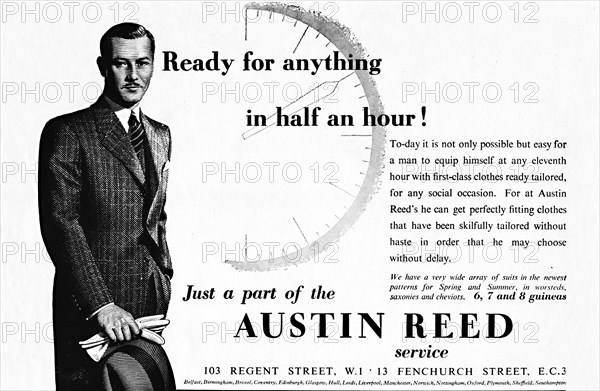 'Austin Reed - Ready for anything in half an hour', 1937. Artist: Unknown.