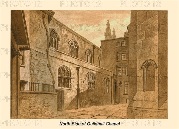 North Side of Guildhall Chapel, 1886. Artist: Unknown.