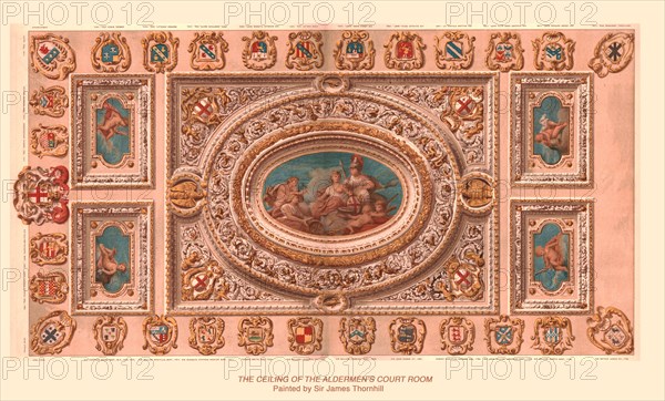 The Ceiling of the Aldermen's Court Room, 1886. Artist: Sir James Thornhill.