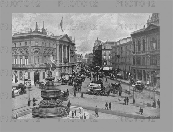 Piccadilly Circus, London, c1900. Artist: York & Son.