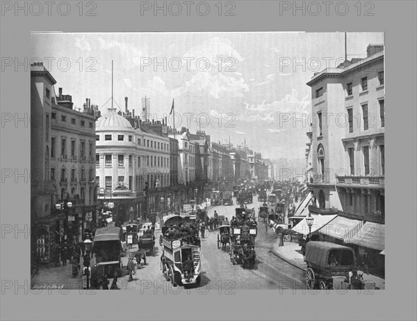 Regent Street, London, c1900. Artist: York & Son.