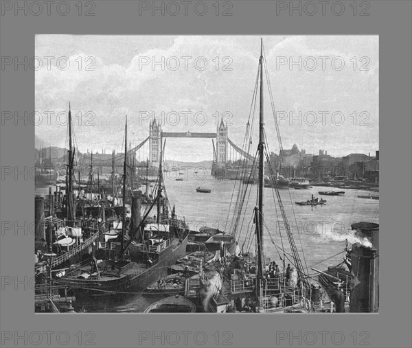 The Tower Bridge, London, c1900. Artist: Perkins, Son & Venimore.