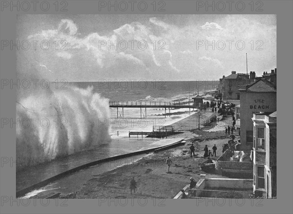 A Big Sea at Bognor. c1900. Artist: Poulton & Co.