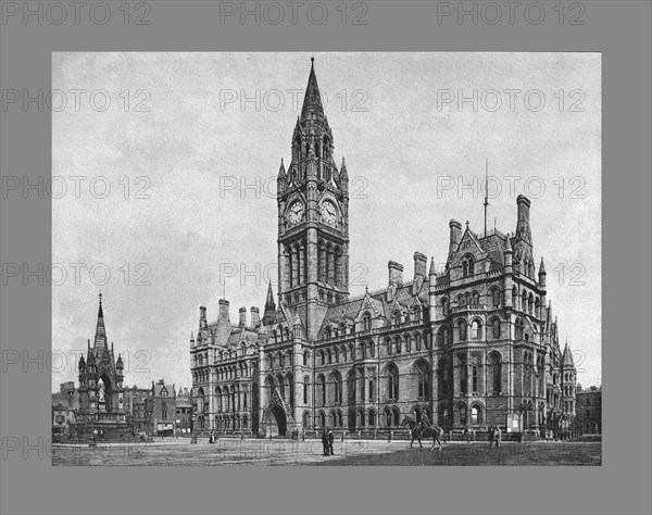 Manchester Town Hall, c1900. Artist: H Garside.