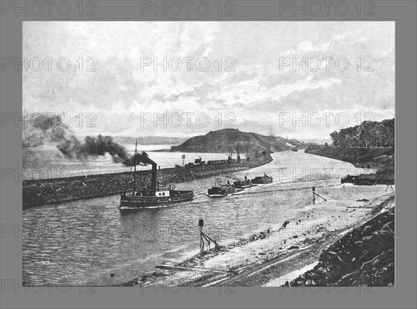 Manchester Ship Canal, Above Easton,c1900. Artist: H Garside.