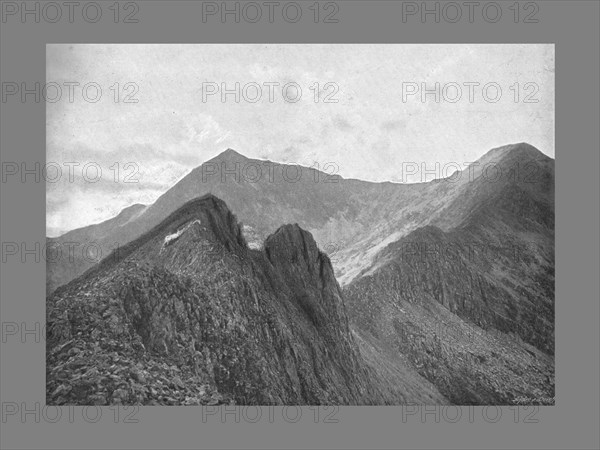 Snowdon and Crib-Goch, c1900. Artist: I Slater.