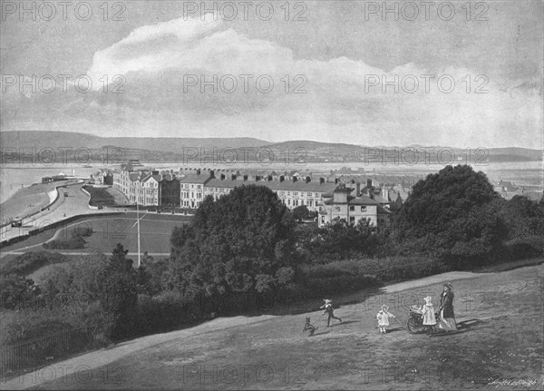 Exmouth from the Beacon, c1900. Artist: HT Cousins.