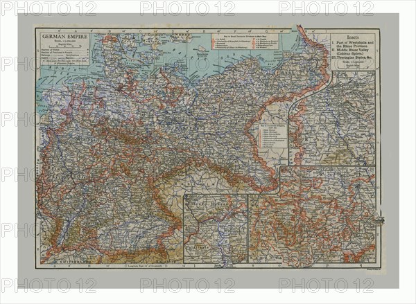 Map of the German Empire, c1900. Artists: Emery Walker Ltd, Emery Walker.