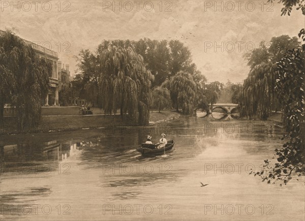 'The Cam at Cambridge with Trinity College', 1902. Artist: Unknown.