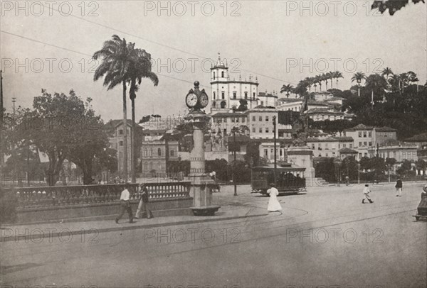 'The Tram passing the Praca da Gloria', 1914. Artist: Unknown.