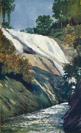 'A Cascade at Tijuca, Rio', 1914. Artist: Unknown.