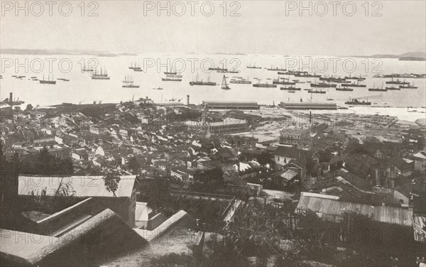 'A view of the new quays at the time of construction', 1914. Artist: Unknown.