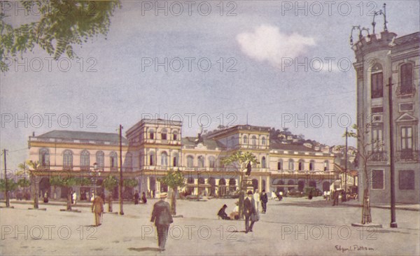 'Terminus of the Central Railway of Brazil, Rio de Janeiro', 1914. Artist: Edgar L Pattison.