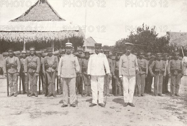 'Madeira-Mamore Railway: On the Bolivia-Brazil frontier: Bolivian officers and soldiers', 1914. Artist: Unknown.