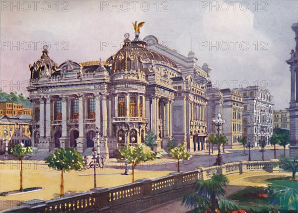 'The Municipal Theatre, Avenida Rio Branco', 1914. Artist: Unknown.
