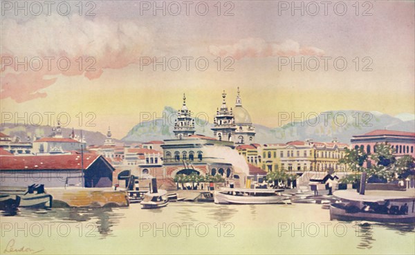 'A Corner of the Rio Customs Wharf', 1914. Artist: Unknown.