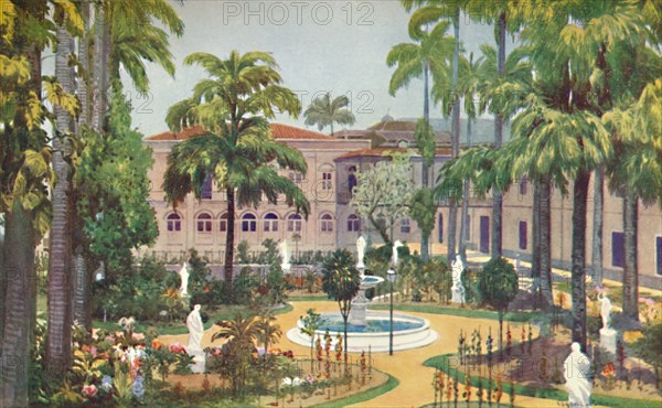'Garden of the Itamaraty Palace - Foreign Office', 1914. Artist: Edgar L Pattison.