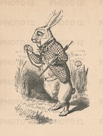 'The White Rabbit with a watch', 1889. Artist: John Tenniel.