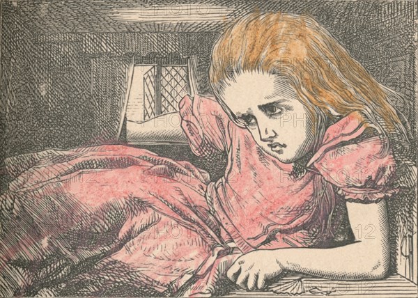 'Alice, as she grows larger', 1889. Artist: John Tenniel.