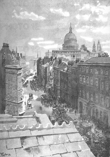 'Aldersgate Street', 1891. Artist: William Luker.