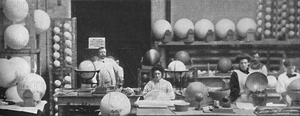 'Globe Making', 1917. Artist: Unknown.