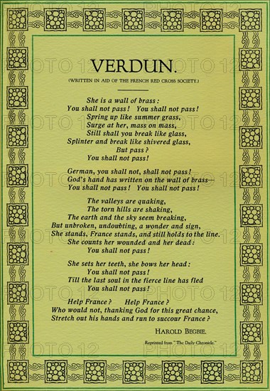 'Verdun', 1916. Artist: Unknown.