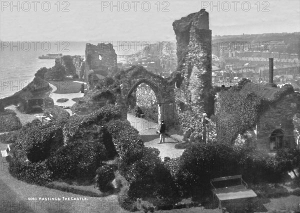 'Hastings. The Castle', 1907. Artist: Photochrom Co Ltd of London.