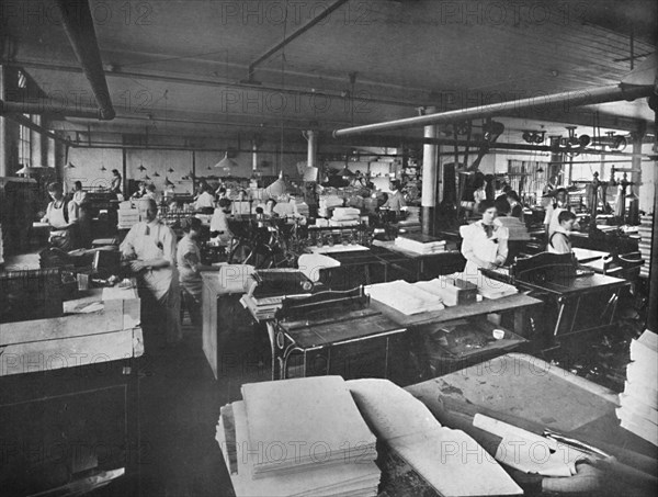 'View of Forwarding and Binding Room', 1919. Artist: Unknown.