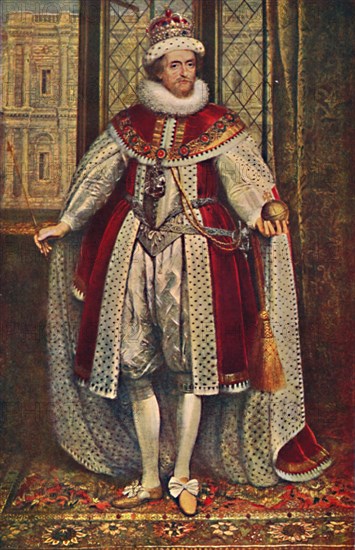 'James I. (Hampton Court Palace)', c1620, (1903). Artist: Paulus van Somer.