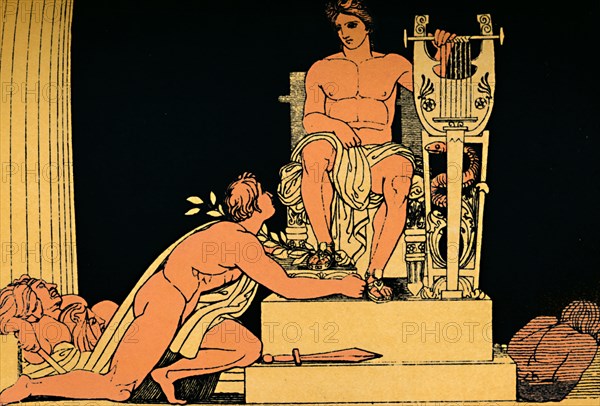 'Orestes Suppliant to Apollo', 1880. Artist: Flaxman.