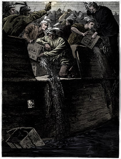 Boston Tea Party, 26 December 1773. Artist: Unknown.