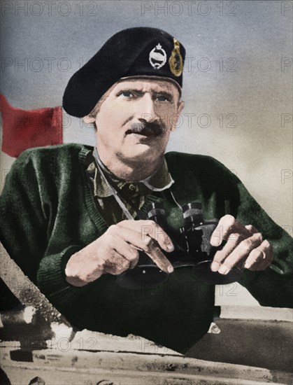 'The 8th Army commander Bernard Law Montgomery', 1942. Artists: Sir John Alexander Hammerton, Unknown.