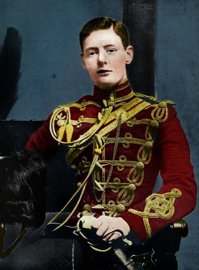 'Soon he was a dashing subaltern in the 4th Hussars', 1895, (1945). Artist: Unknown.