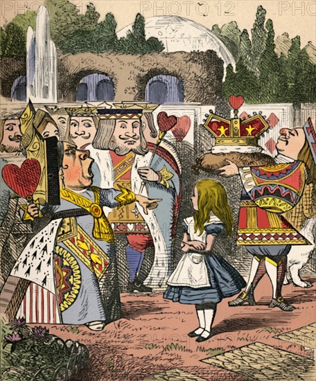 'Off with her head! Alice and the Red Queen', 1889. Artist: John Tenniel.