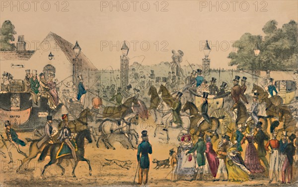 'Hyde Park Corner, 1825', c1870. Artist: Unknown.