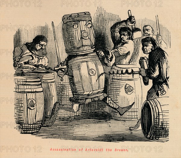 'Assassination of Artaveldt the Brewer', c1860, (c1860). Artist: John Leech.