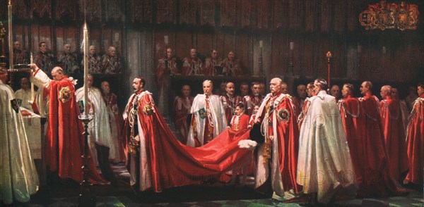 'The Installation of the Knights of the Order of the Bath, The King's Offering', 1928. Artist: Frank O Salisbury.